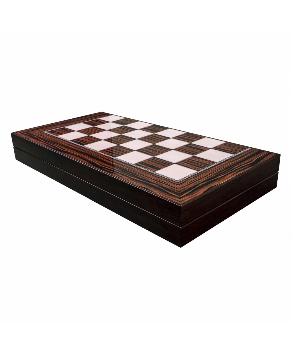 Joc de table din lemn lacuit 50x50 cm, abanoz / 987-6