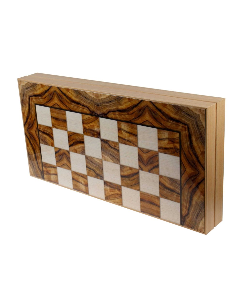 Joc de table din lemn lacuit 50x50 cm, olive / 987-1