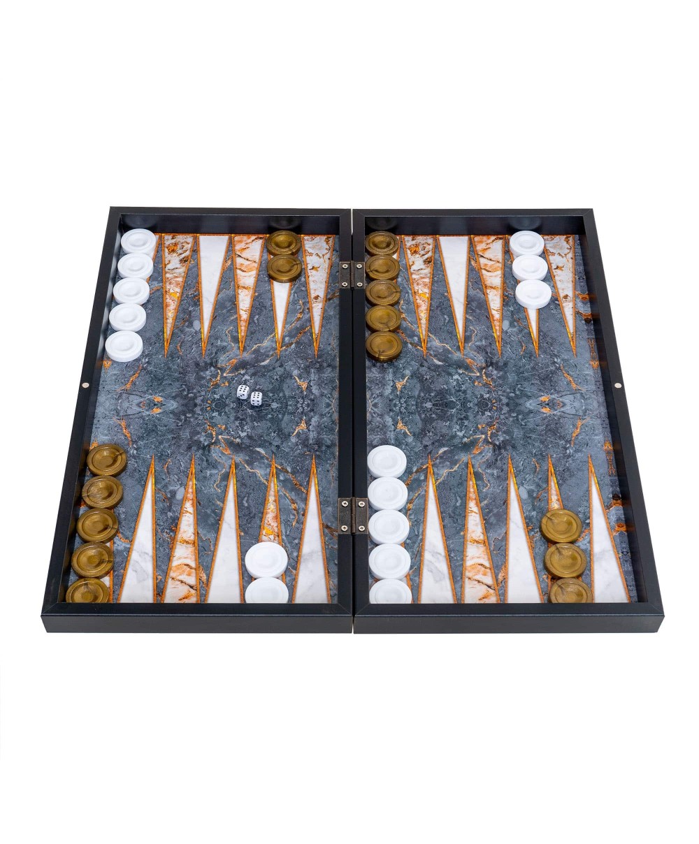 Joc de table din lemn lacuit 50x50cm gray / 987-4