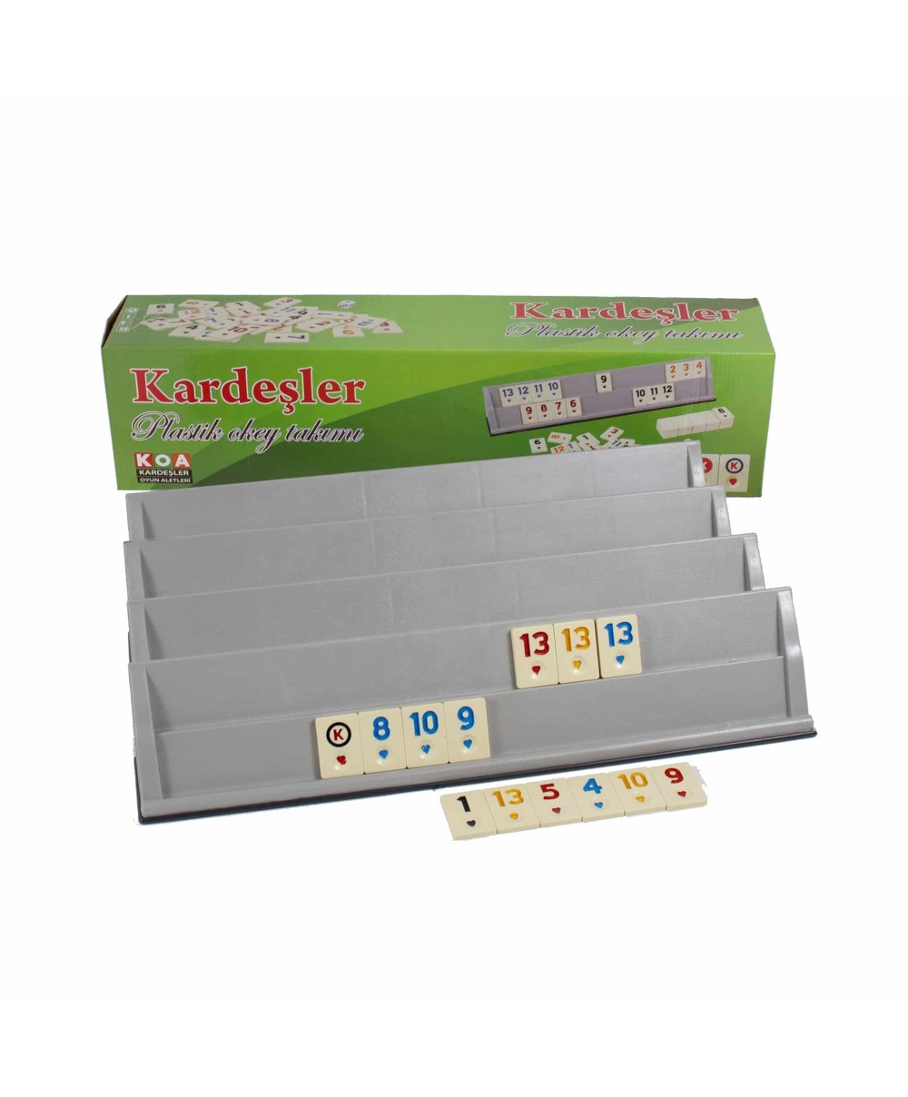 Joc remi, rummy din plastic cu piese din plastic / 745