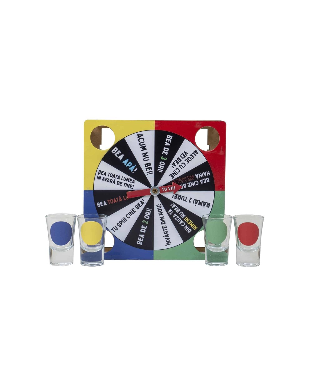 Joc ruleta de petrecere cu 4 pahare shot 21x21x3cm Z-TOOLS / EXT 10786