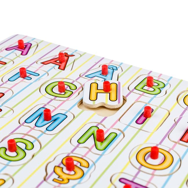 Puzzle Incastru din Lemn Alfabetul (31 de piese) - 21.5x29.5cm 3