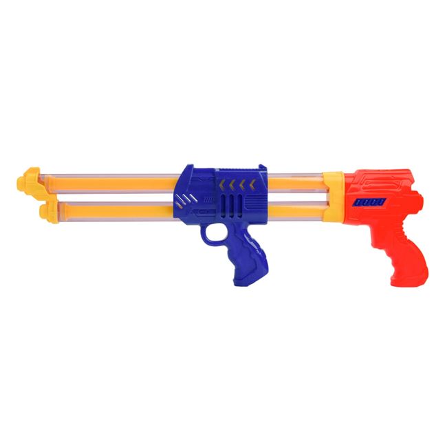 Pistol de Apa din Plastic Tub Transparent cu 2 Tevi 52cm 2