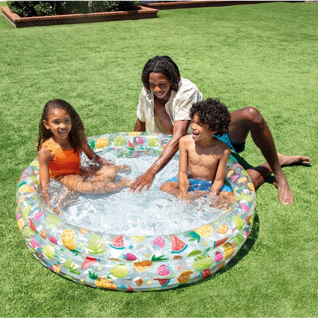 Piscina cu Model Flamingo Fructe pentru Copii Ø1.22m x 0.25cm - Intex 2