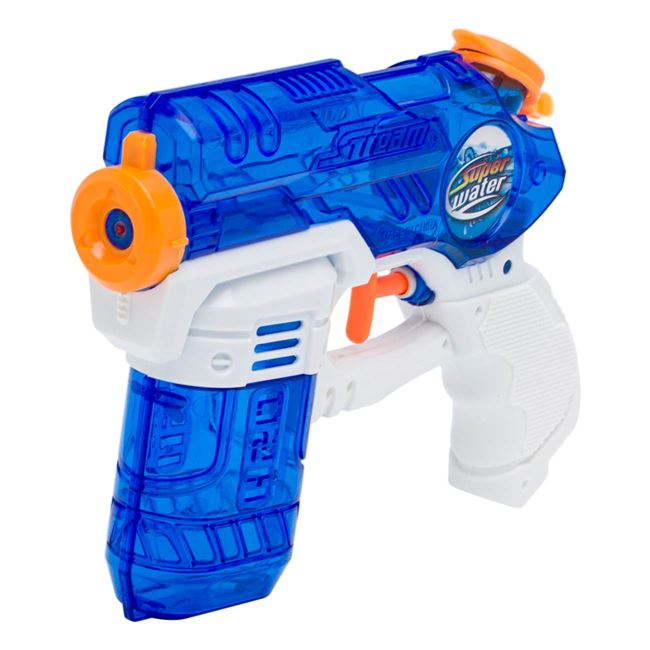 Pistol de Apa din Plastic Alb Bleu Crystal 19cm 2