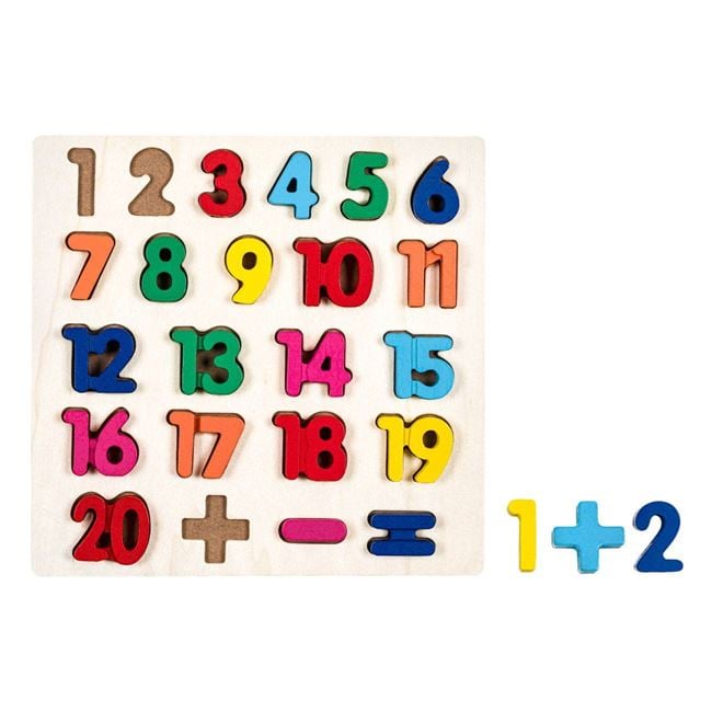 Puzzle din Lemn Cifre (23 de piese) - 28x27.5cm 2