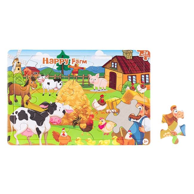 Puzzle Animale de la Ferma & Fermier (24 de piese) 2