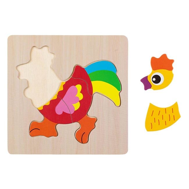 Puzzle din Lemn Cocos (5 piese) 15x15cm 2
