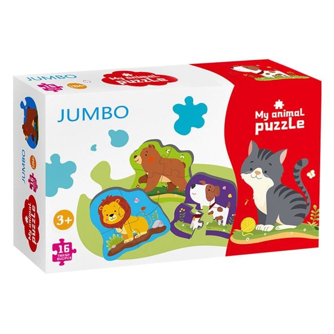 Puzzle cu 4 Animale pentru Copii (16 piese) 2
