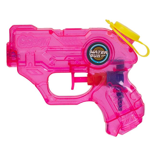 Pistol de Apa Fucsia Transparent din Plastic 12cm 2