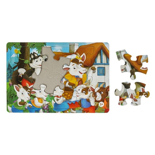 Puzzle ”Lupul & 7 Iezi” (15 piese) 2