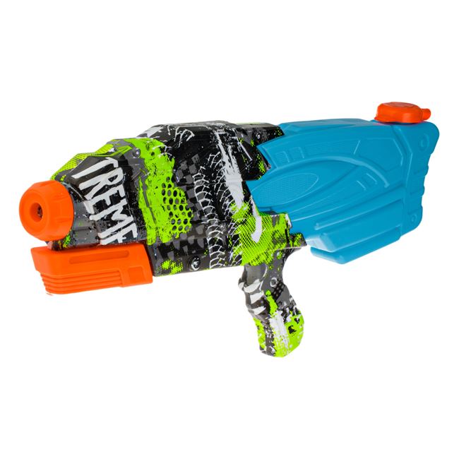 Pistol de Apa Bleu Portocaliu Verde din Plastic Graffiti 49cm 2