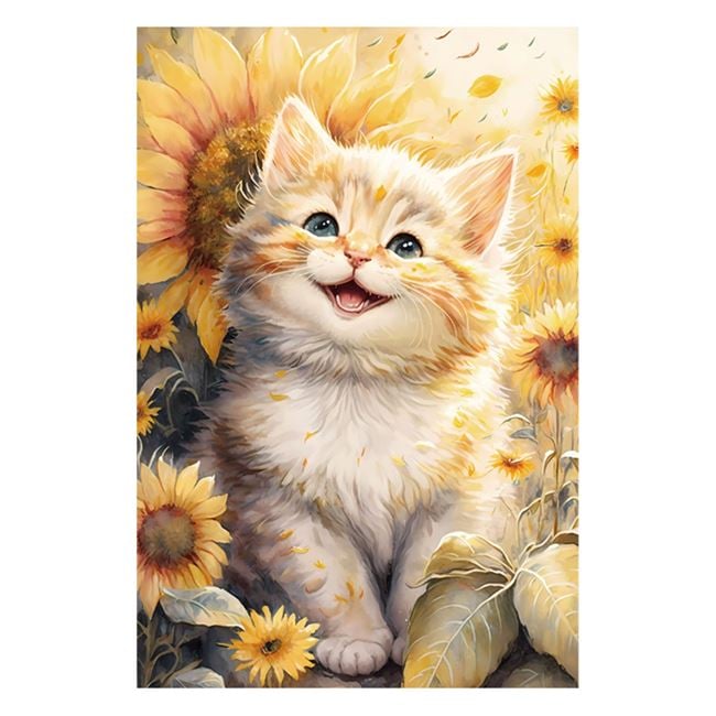 Puzzle Pisica Floarea Soarelui (104 de piese) 2