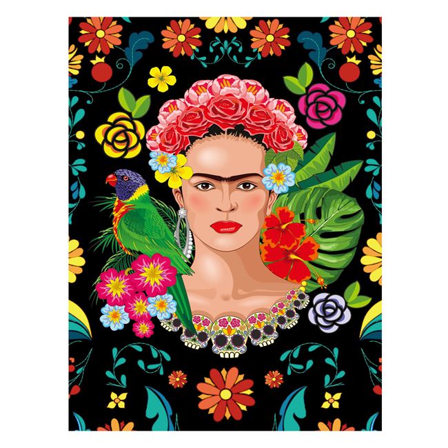 Puzzle Frida Kahlo cu Flori (500 de Piese) 2
