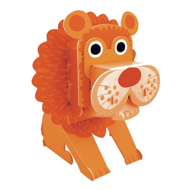 Puzzle - Constructie 3D Leu cu Miscare (11 piese) 3