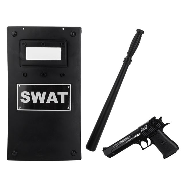 Set Politist cu Scut Pistol & Baston 2