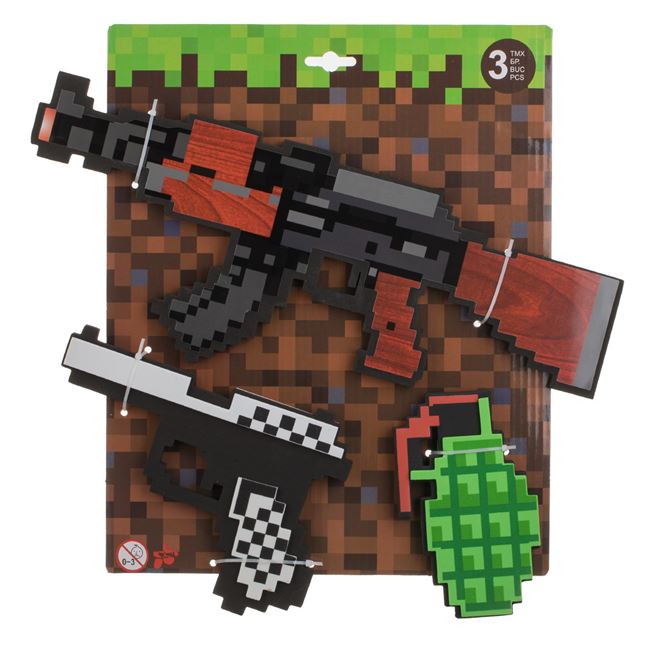 Set de Joaca cu Arme din Spuma Minecraft - 3 piese 2
