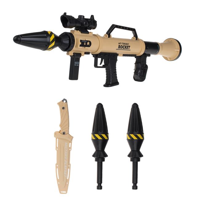 Jucarie Arma tip Bazooka cu Lumina Sunete & Accesorii 2