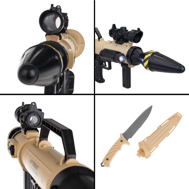 Jucarie Arma tip Bazooka cu Lumina Sunete & Accesorii 4