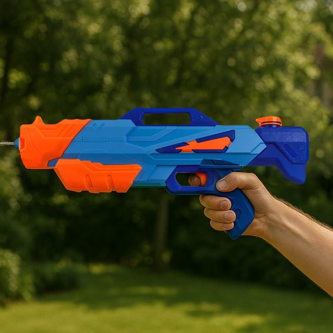 Pistol de Apa  Portocaliu Albastru Bleu din Plastic 47cm 2