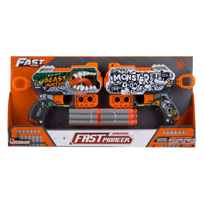 Set Pistoale Graffity Fast Pioneer cu 12 Sageti Moi 2