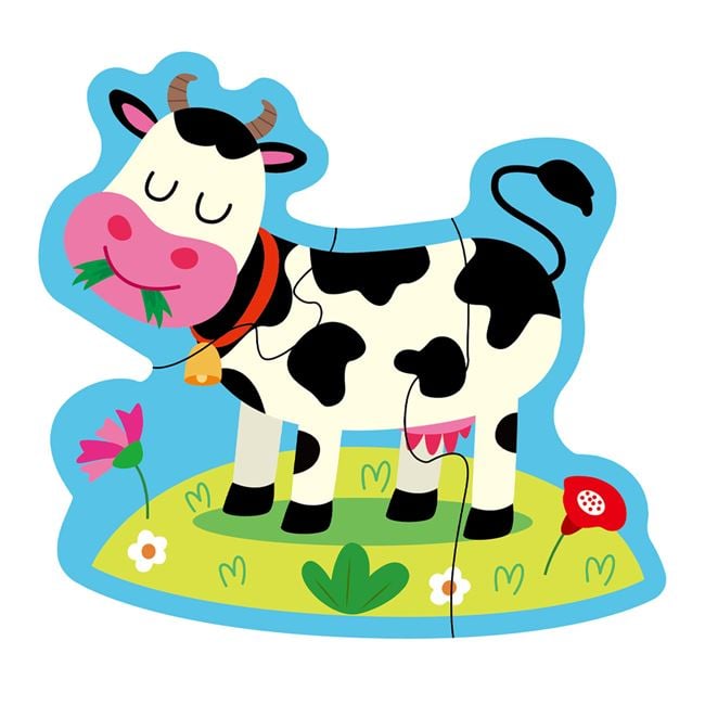 Puzzle Bebe cu 4 Animale de la Ferma (16 piese) 2