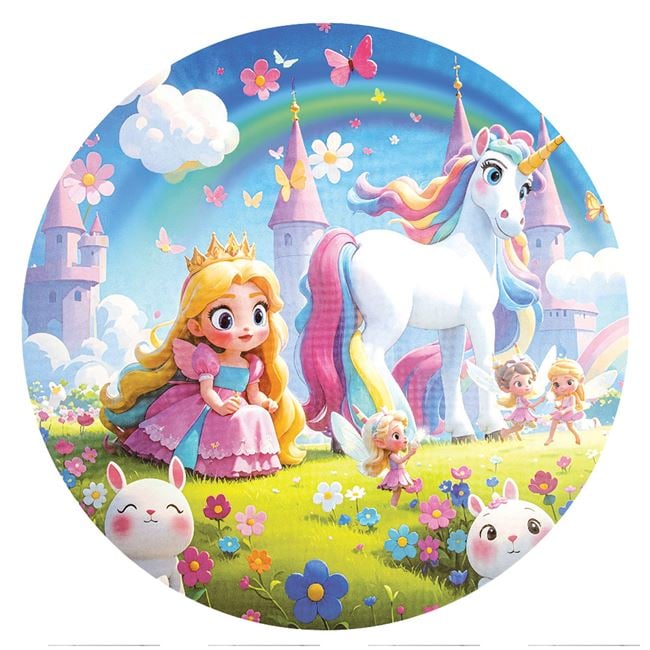 Puzzle Rotund Printesa cu Unicorn (70 de piese) 2