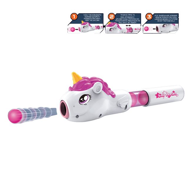 Pistol Lansator Unicorn cu 6 Bile din Spuma 2