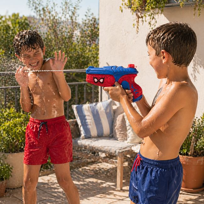 Pistol de Apa Rosu Albastru Paienjenel 25cm 2