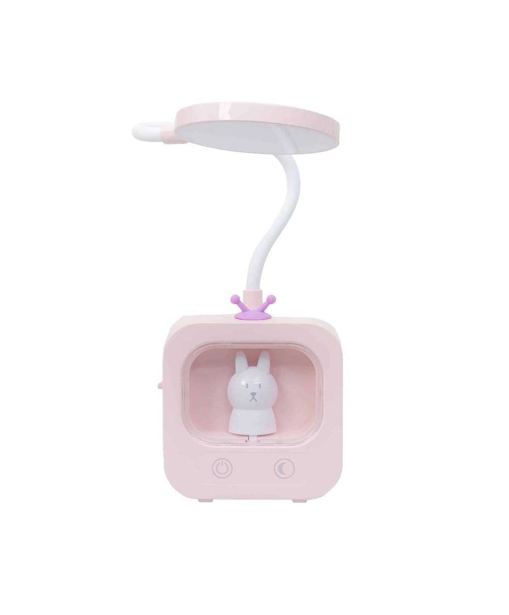 Lampa de birou pentru copii, 3 tipuri de lumina, model televizor, roz / ZTS 8233