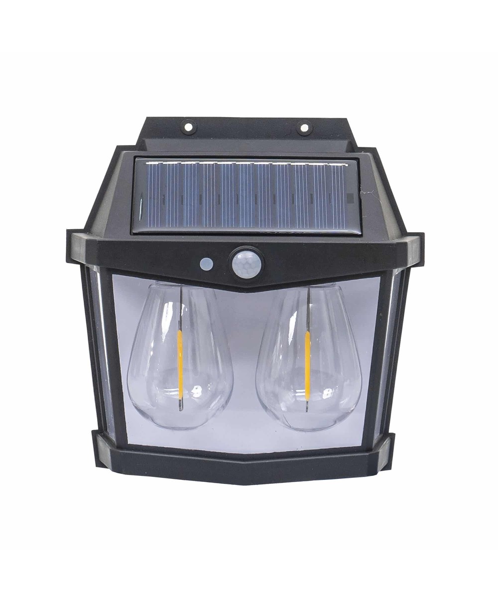 Lampa solara de perete, cu 2 becuri LED, senzor de miscare, 3 moduri de lumina / ZTS 8193