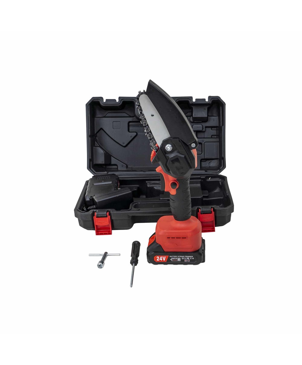 Mini fierastrau electric cu 2 acumulatori 24V, lant 4" Z-TOOLS / ZTS 5692