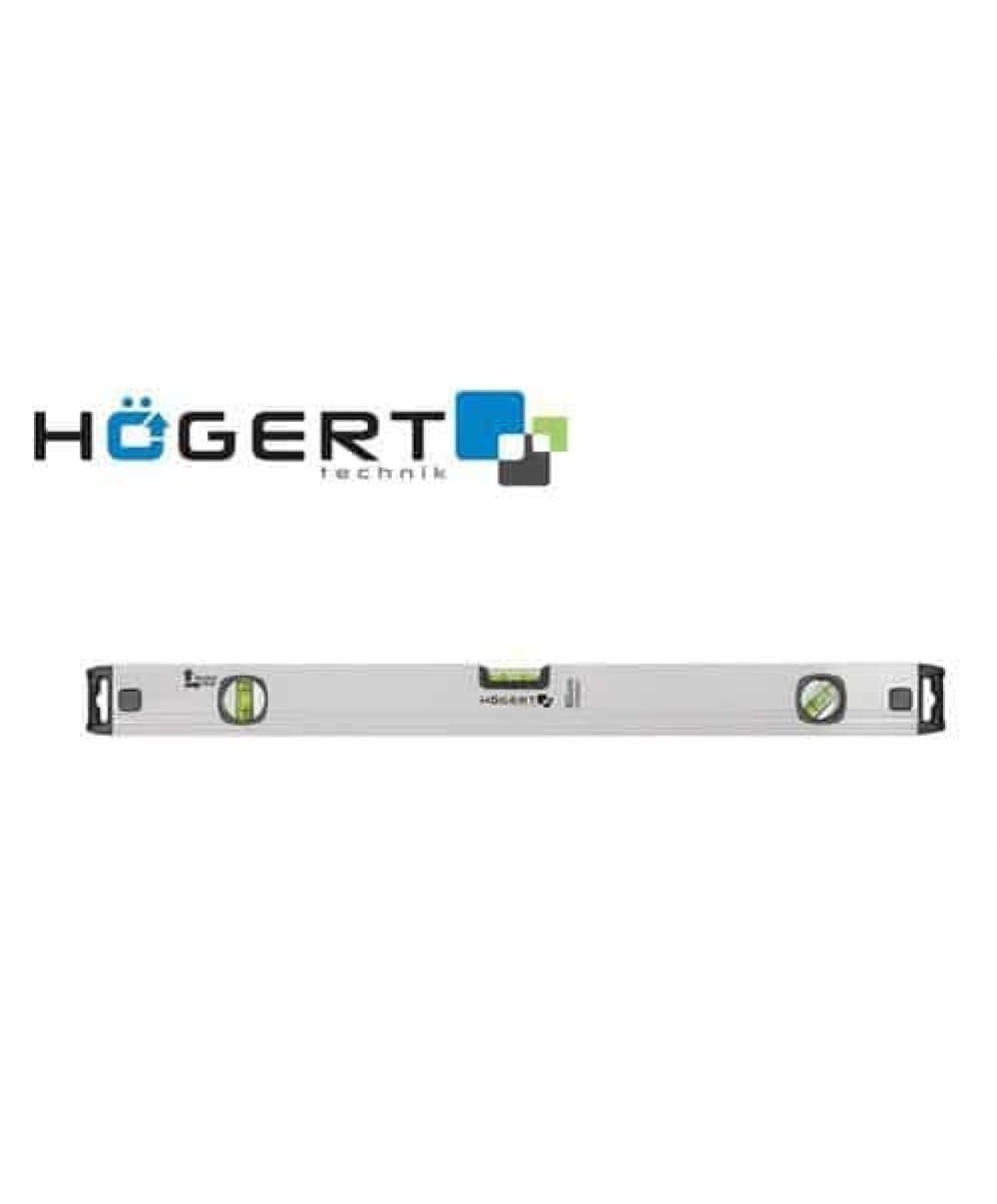 Nivela (boloboc) din aluminiu, 60cm, 3 bule, HOGERT / HT4M007