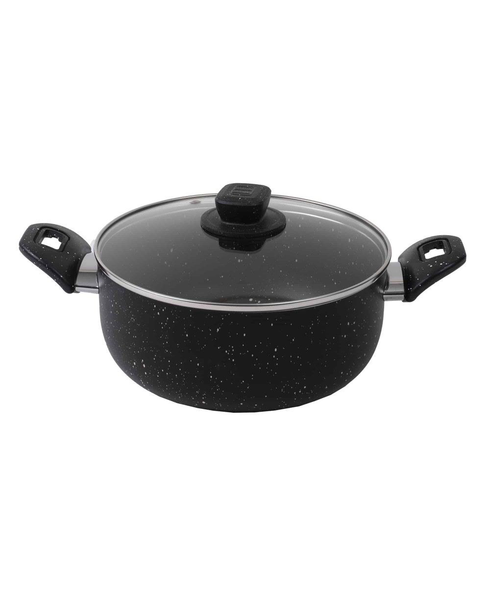 Oala cu capac sticla, 24cm, capacitate 3L / ZLN 1983