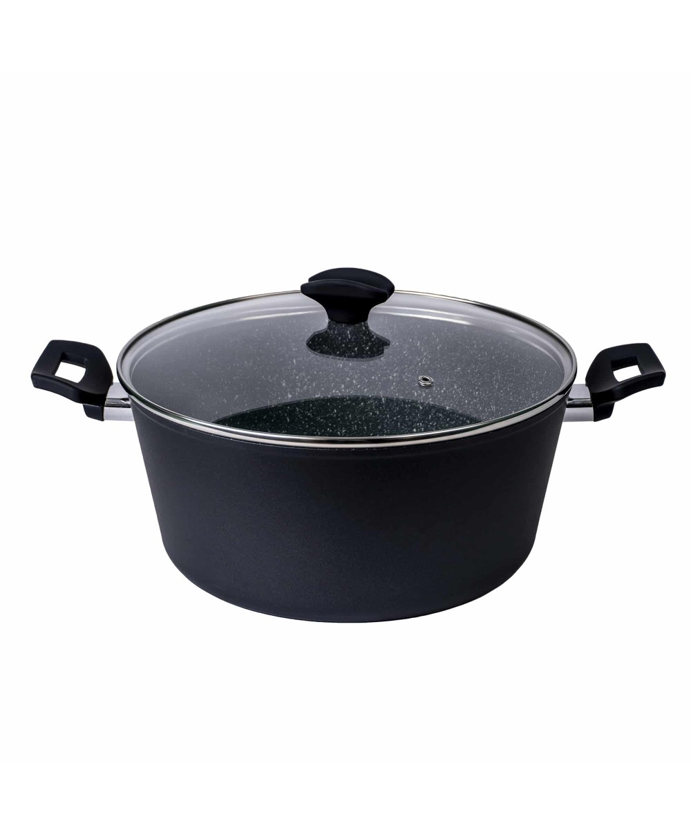 Oala cu capac sticla, cu diametru de 28 cm, inaltime de 13 cm / ZLN 3338