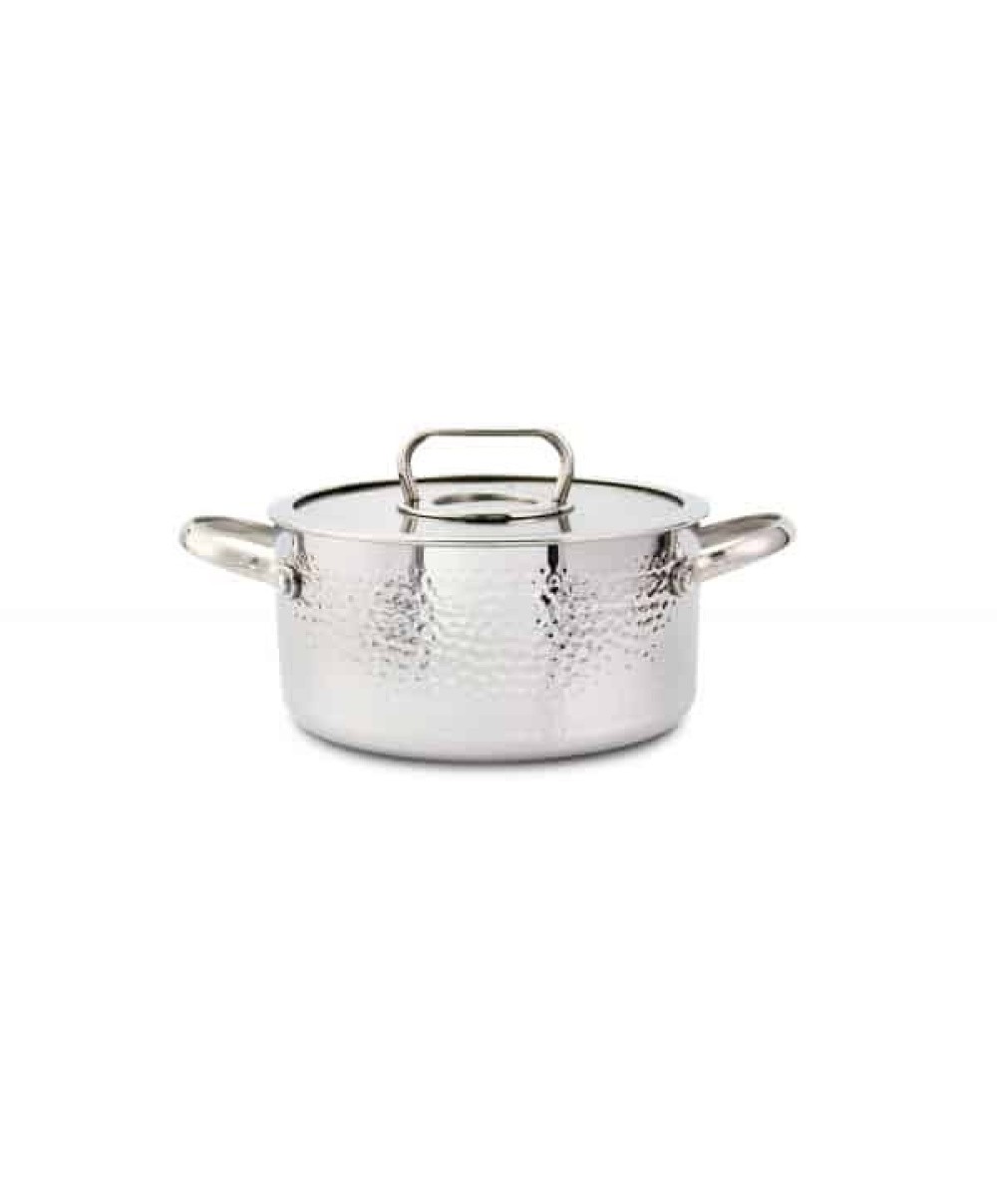 Oala din otel inoxidabil cu capac de sticla, capacitate 2.5L, diametru 20cm ZILAN / ZLN 1313