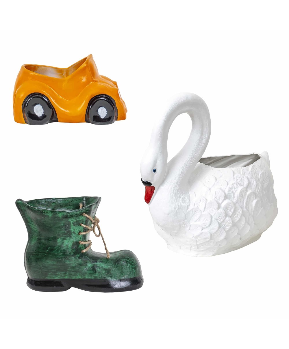 Pachet decor pentru gradina, lebada, masinuta si bocanc / EXT 10385