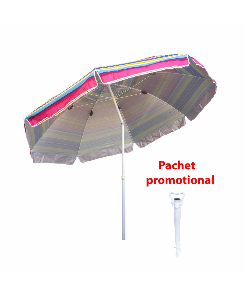 Pachet promo, umbrela pentru protectie solara, diametru 2.4m ZTS 8489 plus suport tip burghiu alb ZTS 8492 Z-TOOLS / ZTS 8489_2