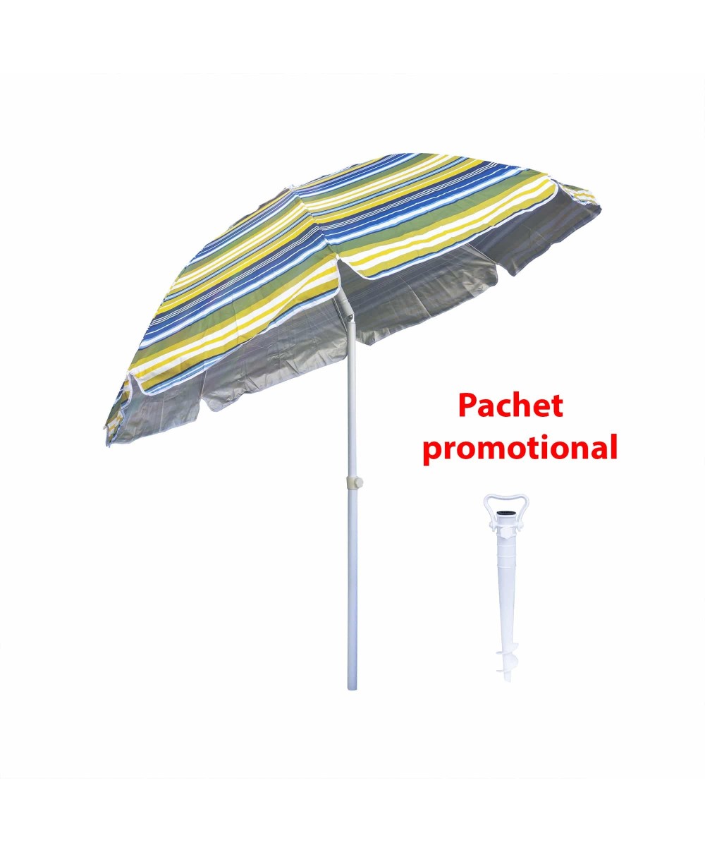 Pachet promo, umbrela pentru protectie solara, diametru 2m ZTS 8486 plus suport tip burghiu alb ZTS 8492 Z-TOOLS / ZTS 8486_2
