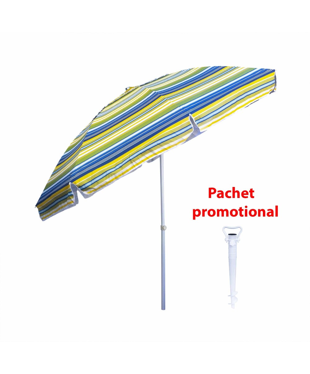 Pachet promo, umbrela pentru protectie solara, diametru 2.4m ZTS 8488 plus suport tip burghiu alb ZTS 8492 Z-TOOLS / ZTS 8488_2