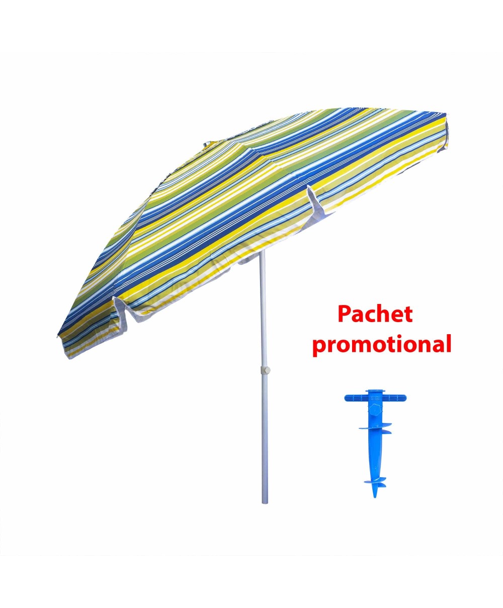 Pachet promo, umbrela pentru protectie solara, diametru 2.4m ZTS 8488 plus suport tip burghiu albastru ZTS 8493 Z-TOOLS / ZTS 8488_1