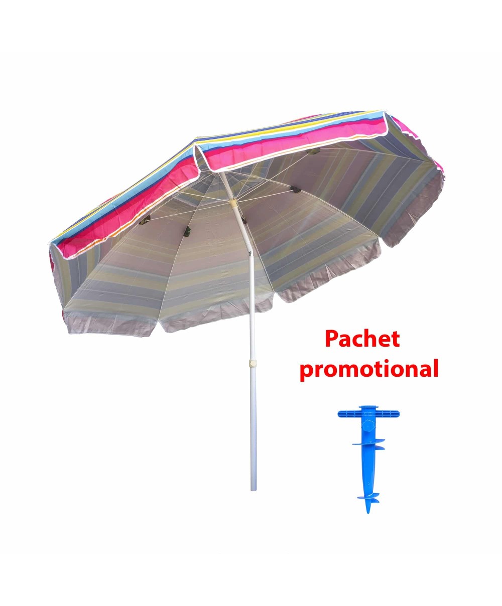 Pachet promo, umbrela pentru protectie solara, diametru 2.4m ZTS 8489 plus suport tip burghiu albastru ZTS 8493 Z-TOOLS / ZTS 8489_1