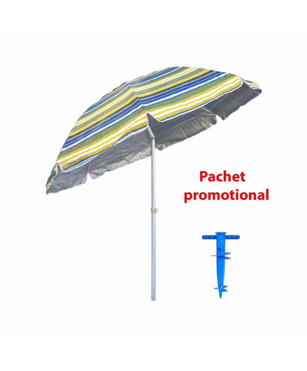Pachet promo, umbrela pentru protectie solara, diametru 2m ZTS 8486 plus suport tip burghiu albastru ZTS 8493 Z-TOOLS / ZTS 8486_1