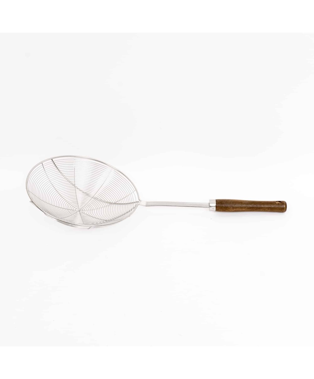 Paleta tip strecuratoare din inox, cu maner de lemn, diametru 20 Z-TOOLS / ZTS 9252