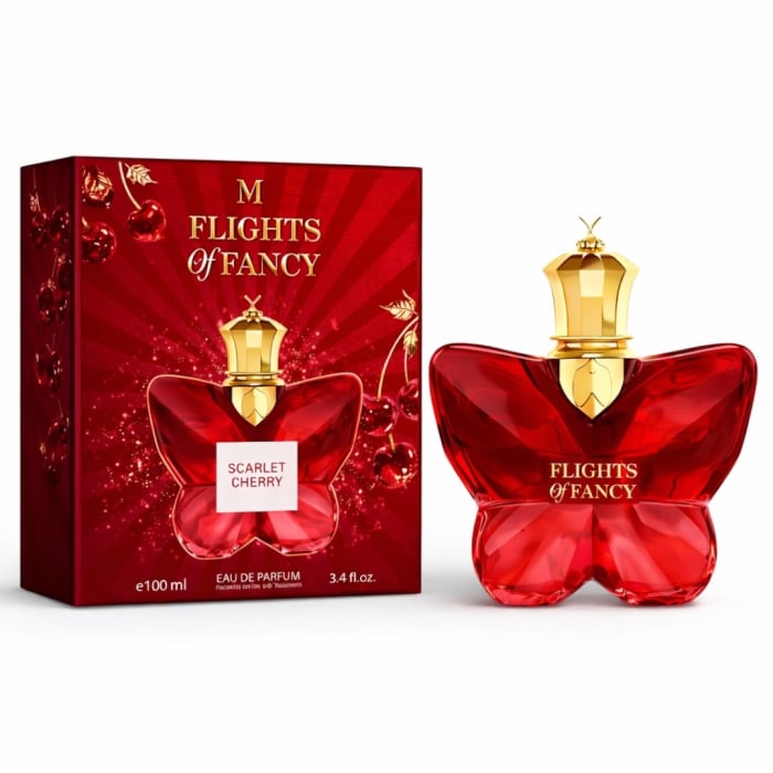 Parfum femei cireșe dulce și persistent Flights of Fancy Scarlet Cherry Eau de Parfum 100 ml – inspirat din Bvlgari Allegra Baciami – Montage Brands