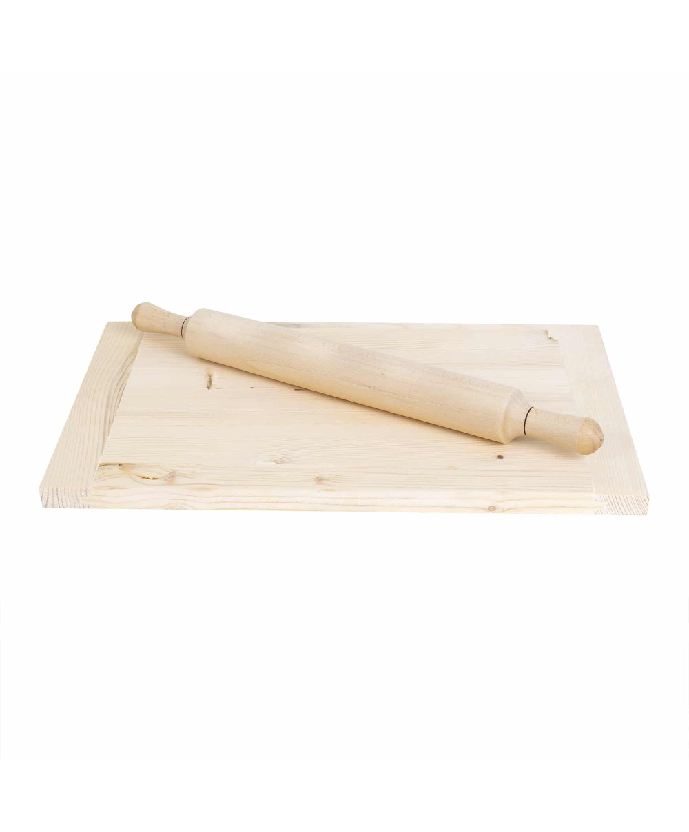 Planseta din lemn pentru modelat aluatul, 30x41cm + sucitor de 45cm / EXT 9870