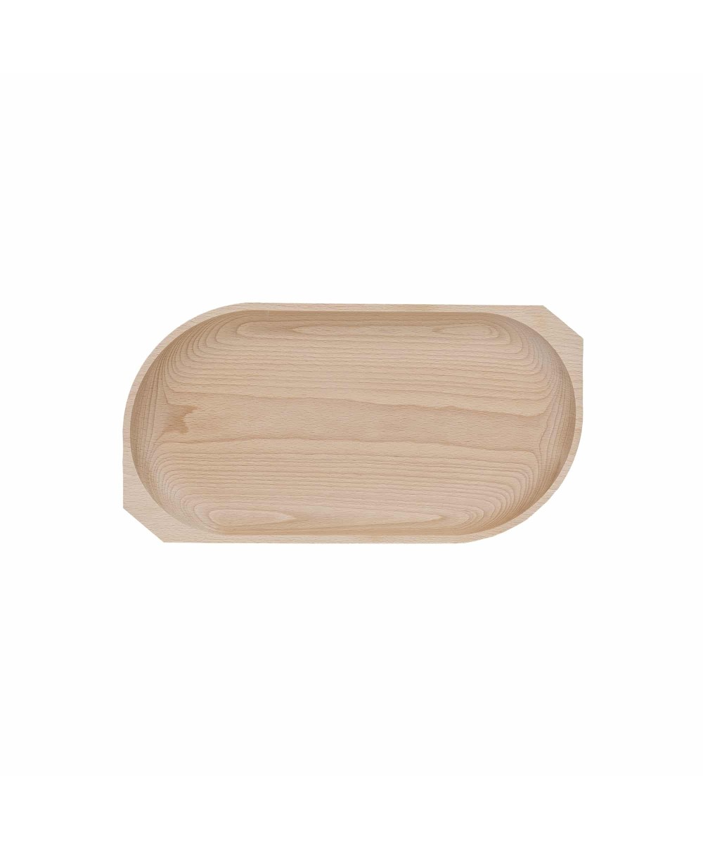 Platou din lemn de fag cu un compartiment, 44x23x2.5cm / EXT 6174