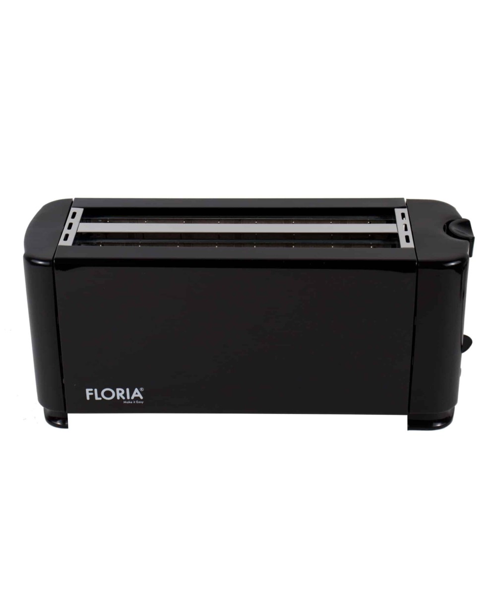 Prajitor de paine Floria, long slot, 4 felii, 1300 W, Negru / ZLN 2706