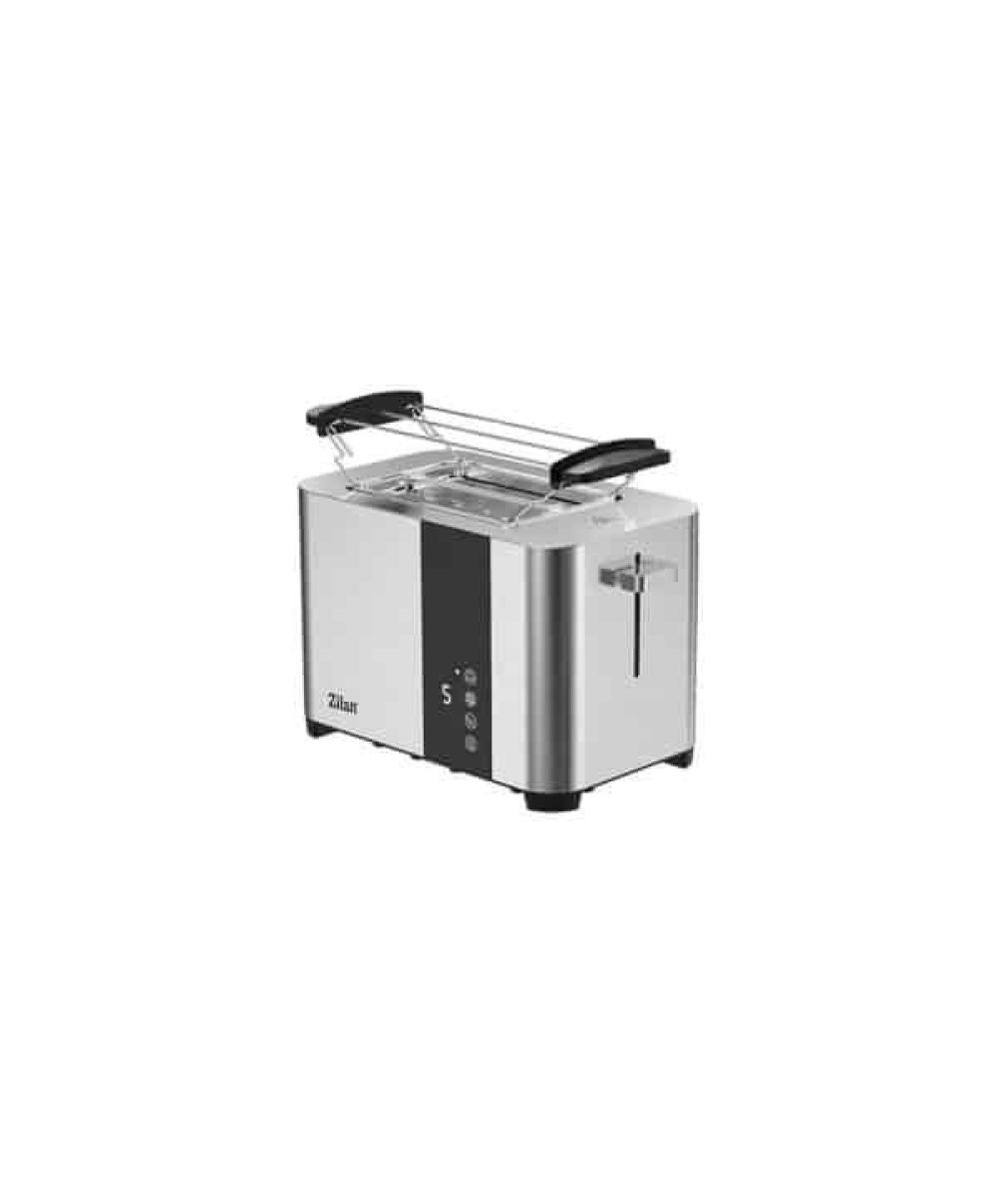 Prajitor digital pentru 2 felii, carcasă din inox, 3 funcții, afișaj LED cu ecran tactil, tavă pentru firimituri, putere 850 W ZILAN / ZLN6334
