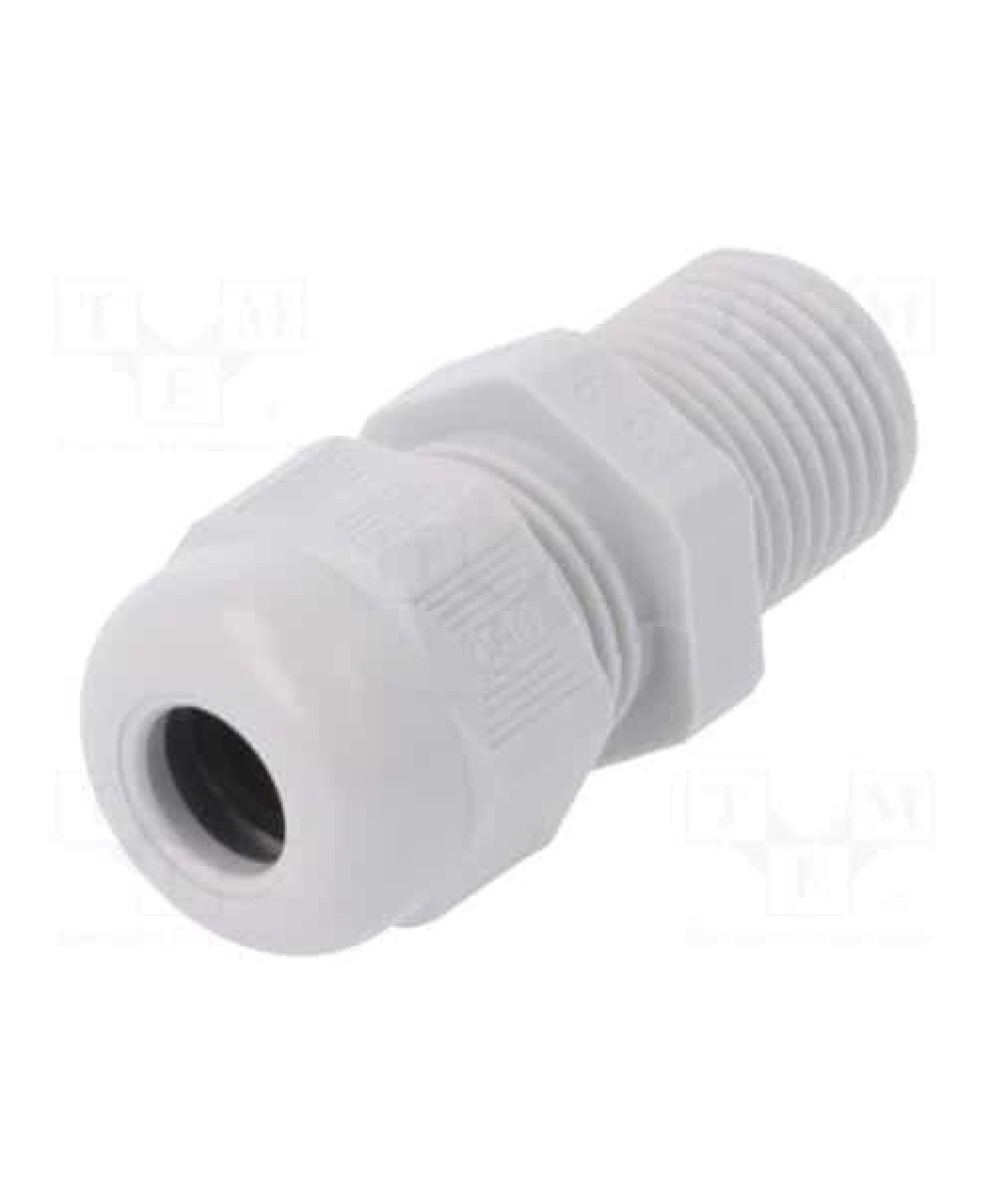 Presetupă, filetată PG 9, plastic rezistent, gri / 500090
